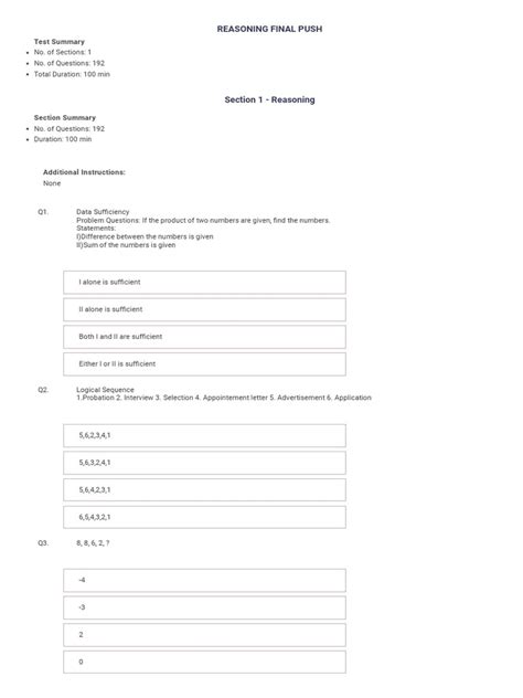 lablotof onsel cektric sninet|Reasoning Final Push: Test Summary .